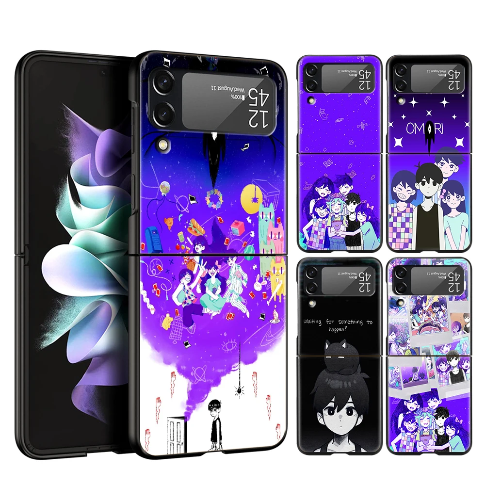 

Omori Game Hard PC Phone Case For Samsung Galaxy Z Flip 4 Black Cover For Galaxy Z Flip 3 Foldable Shockproof Case Coque Capas