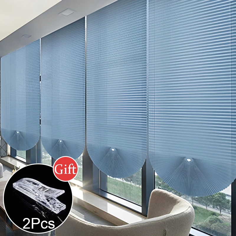 Плиссированные Шторы-Зебра из нетканого материала самоклеящиеся