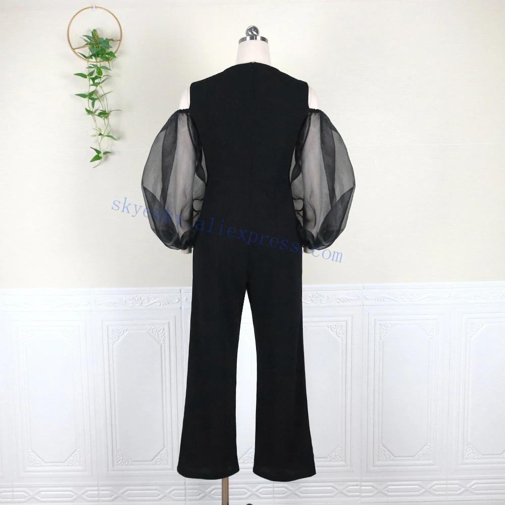 women plus size jumpsuit outfits women suits clothing summer elegant high quality long sleeves lace formal