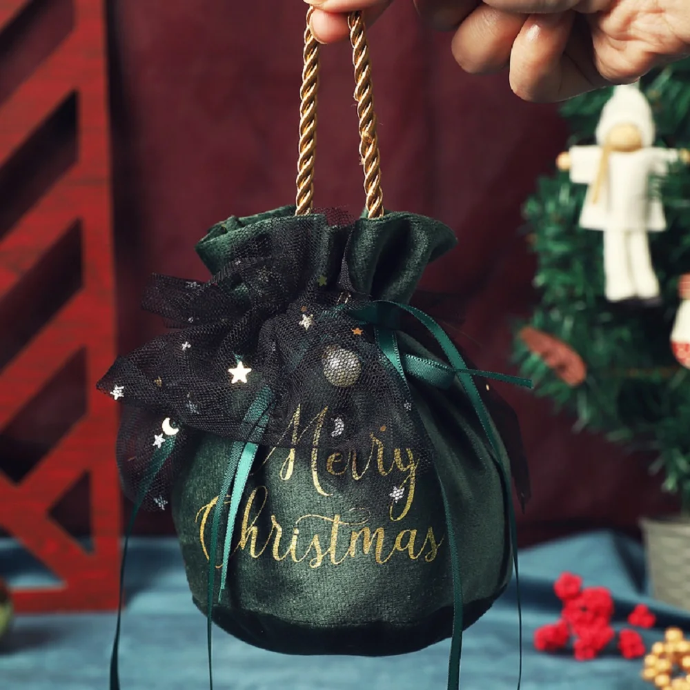 

New Year 2023 Christmas Candy Packaging Santa Claus Gift Bag Xmas Bag Christmas Decoration For Home Navidad 2021 Gift Present