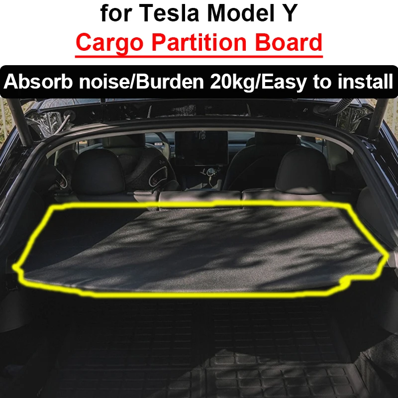 

For Tesla Model Y Rear Cargo Cover Trunk Storage Parcel Shelf Privacy Partition Board Absorb Noise ModelY 2022 Accessories Parts