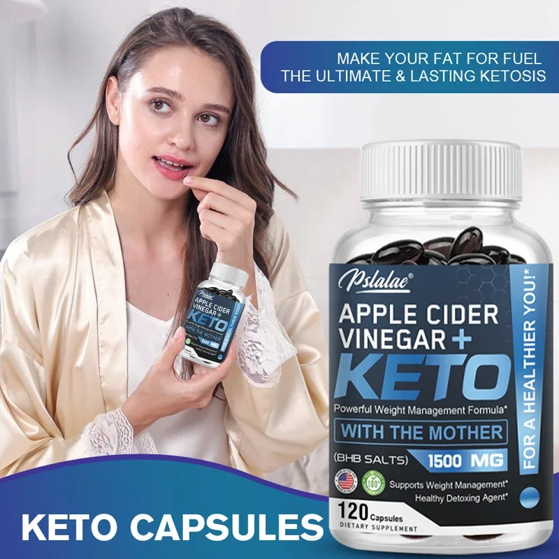 

Apple Cider Vinegar + KETO Capsules - Promote Fat Burning, Weight Loss, Suppress Appetite, and Increase Energy