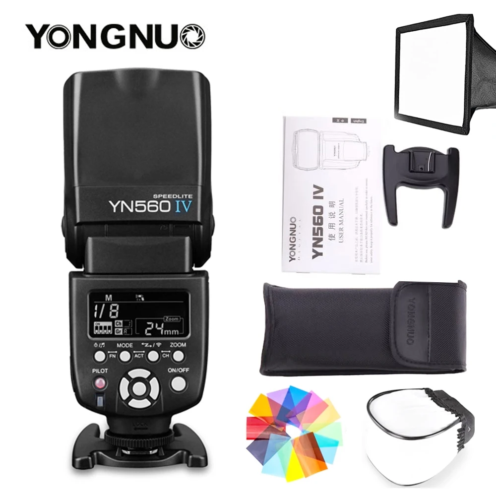

YONGNUO YN560IV YN560 IV ON Camera Flash Speedlite Light with Controller for Canon Nikon Fujifilm DSLR and Mirrorless Cameras