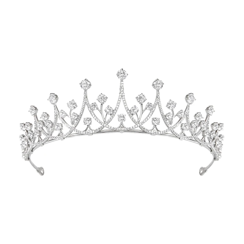 

YYSuniee Luxury Cubic Zirconia Crown Tiaras Bride Headwear Women Wedding Headpiece Birthday Headband Pageant Hair Jewelry
