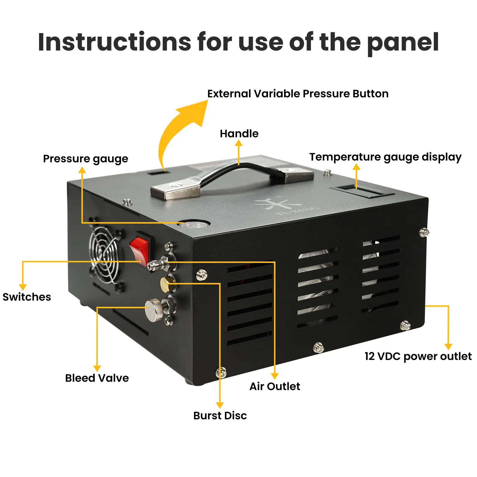 Воздушный компрессор TUXING 4500Psi PCP встроенный трансформатор электрический