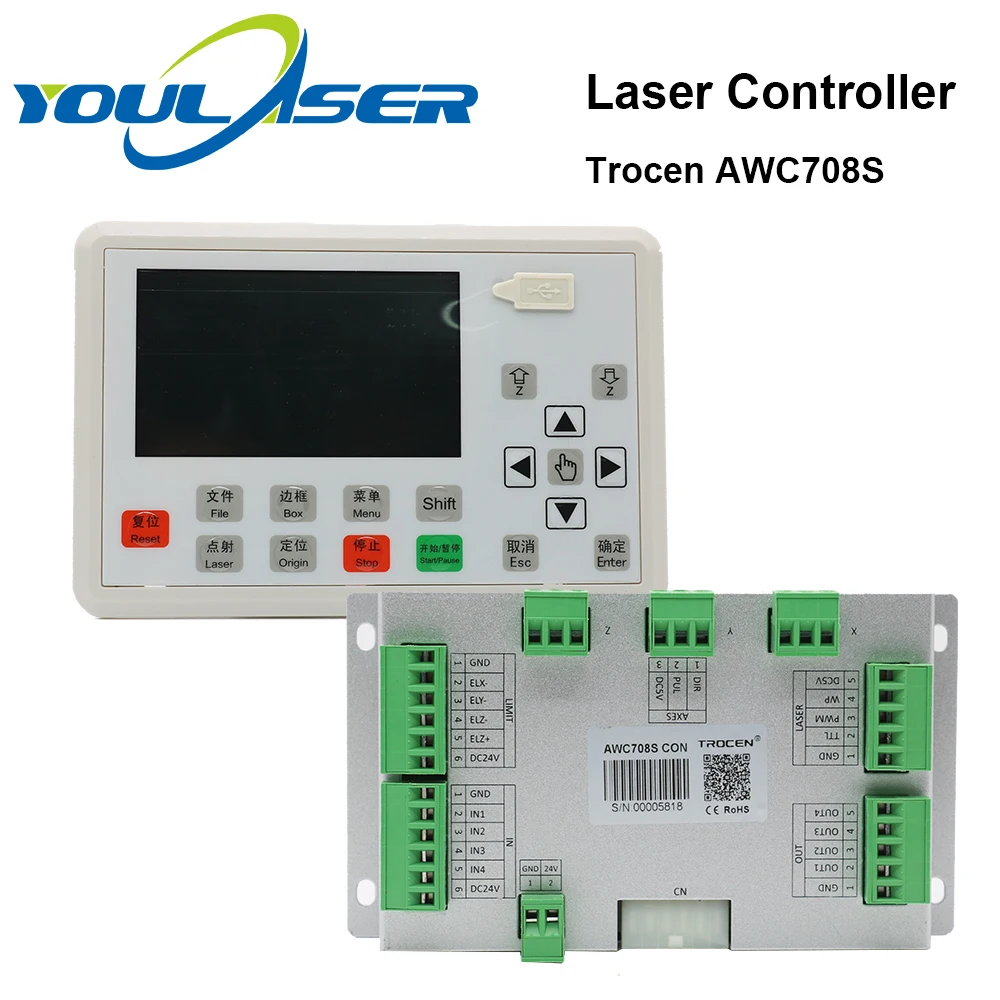 

Trocen Anywells AWC708S Mainboard Co2 Laser Controller System for Laser Engraving and Cutting Machine