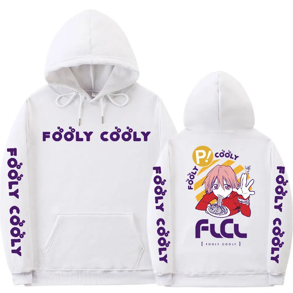

Japanese Anime Fooly Cooly Kawaii Funny Flcl Haruko Double Sided Graphic Print Hoodie Men Women Loose Hip Hop Manga Sweatshirt