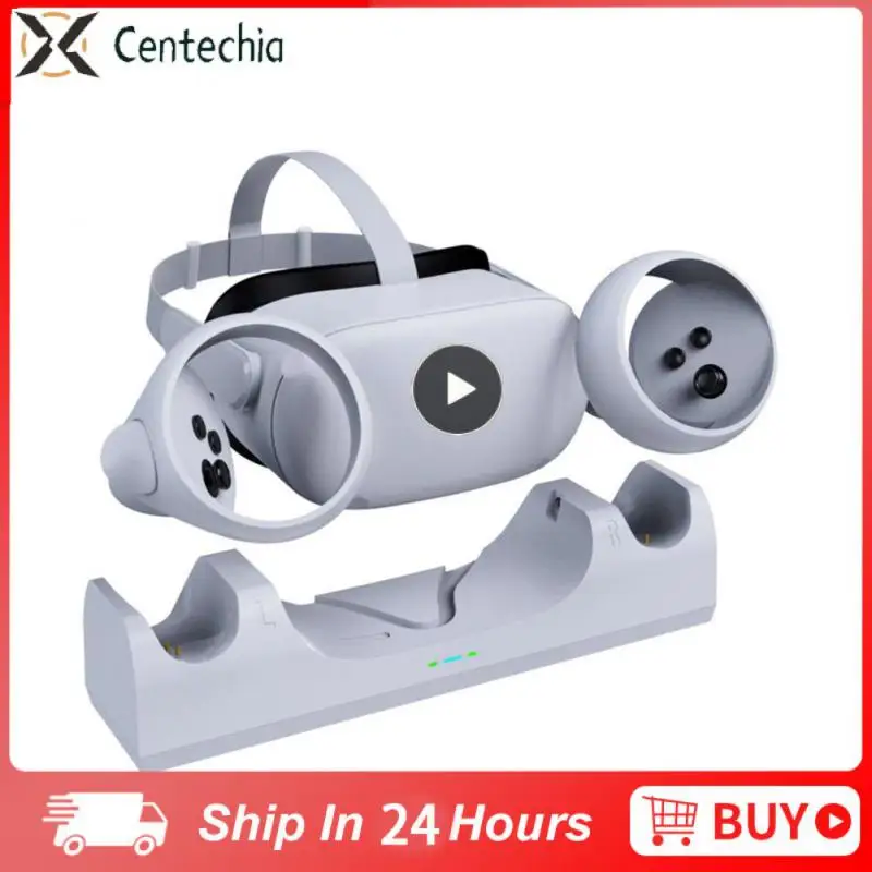 

With Led Display Light Charging Dock Charger Station Left Right Handle Charger Headset Handle Controller Stand Base Set Charger