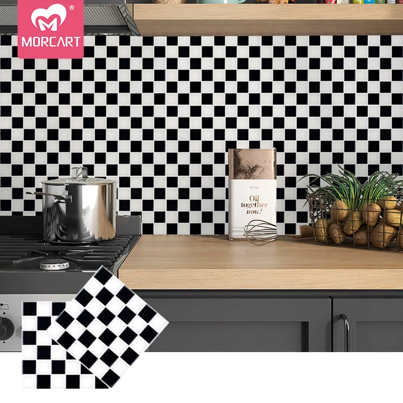 

MORCART 5PCS wall stickers Peel self-adhesive tile adhesive 3d wallpaper home decor Wall decals for Bathroom Room Home kitchen