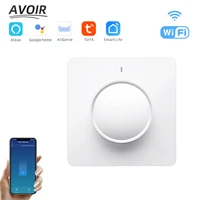 avoir tuya wifi smart light switch dimmer konb switch onoff plastic panel wireless voicel control work with alexa google home