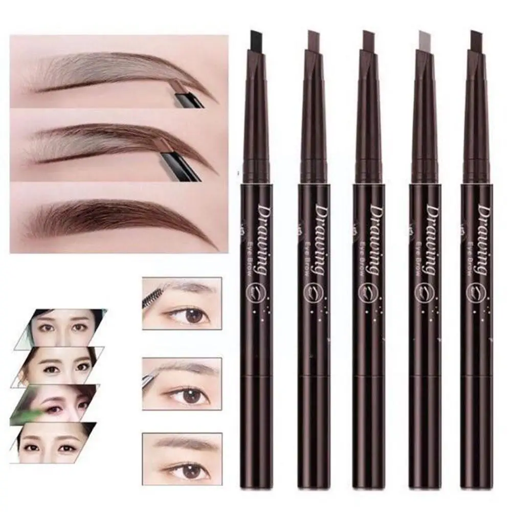 

Triangle Eyebrow Double-headed Eyebrow Pencil Automatic Waterproof Rotation Eyebrow Smudge-proof And Sweat-proof Pencil F4O6