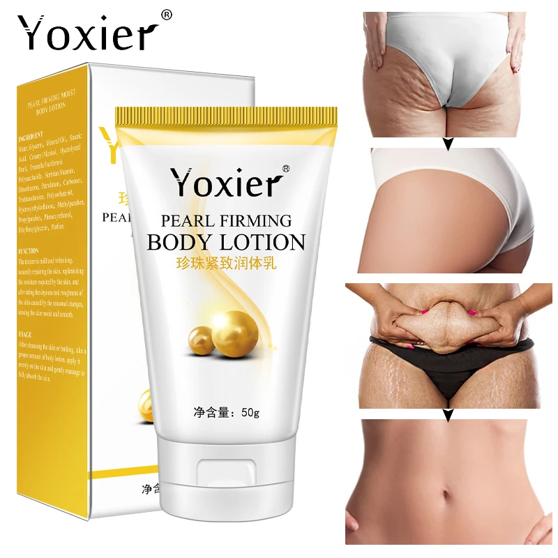 

Pearl Firming Body Lotion Moisturizing Whitening Lift Shape Remove Cellulite Stretch Marks Deep Nourishment Repair Body Care 50g