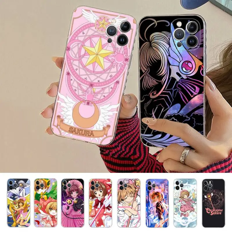 

CardCaptor Sakura Anime Phone Case For iPhone 14 11 12 13 Mini Pro XS Max Cover 6 7 8 Plus X XR SE 2020 Funda Shell