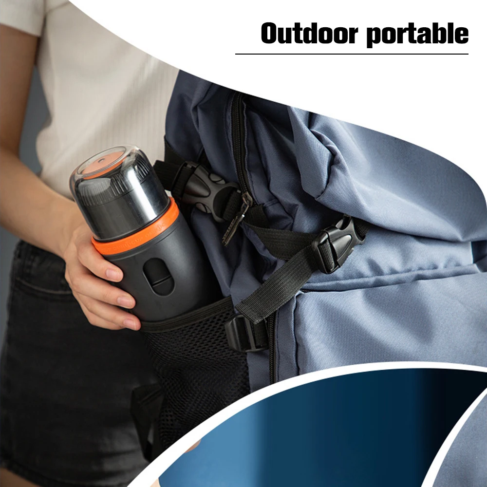 Outdoor Mini Hand Press Coffee Machine Portable Espresso Maker Available Ground Coffee and Capsules Hand Coffee Grinder