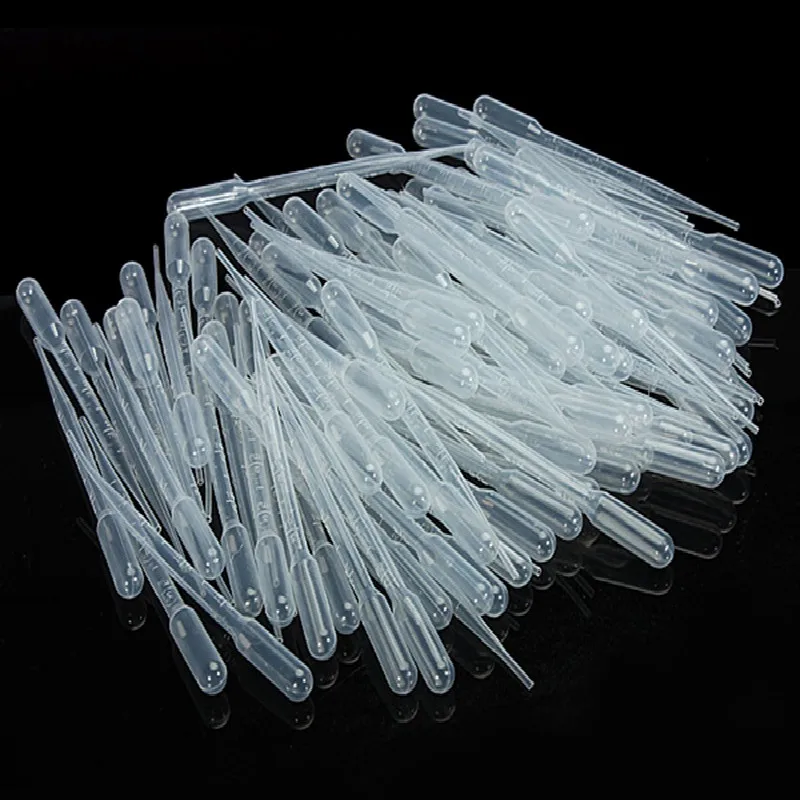 

500PCS 3ML Practical Transparent Pipettes Disposable Safe Plastic Eye Dropper Transfer Graduated Pipettes Educational Supplies