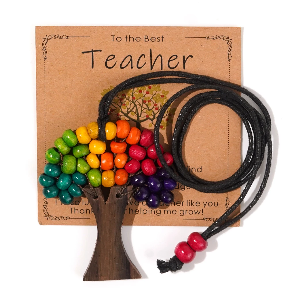 1 шт. дизайнерская красочная бижутерия милое деревянное ожерелье с подвеской в