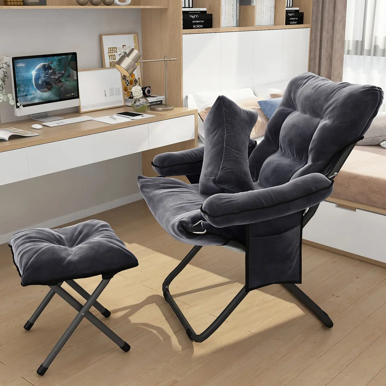

C74 computer chair backrest home comfortable sedentary desk chair office dormitory college student seat e-sports lazy chair