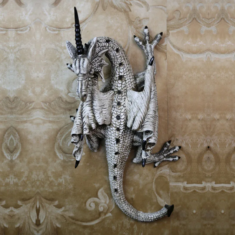 Двор с приподнятой головой и хвостом летающий дракон садовые украшения