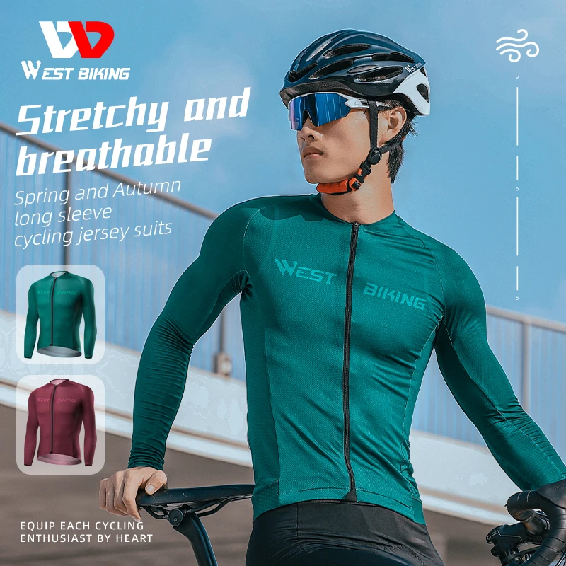 

Веломайка WEST BIKING с длинным рукавом, мягкая дышащая Спортивная одежда для бега, рыбалки, одежда для упражнений, весна-осень