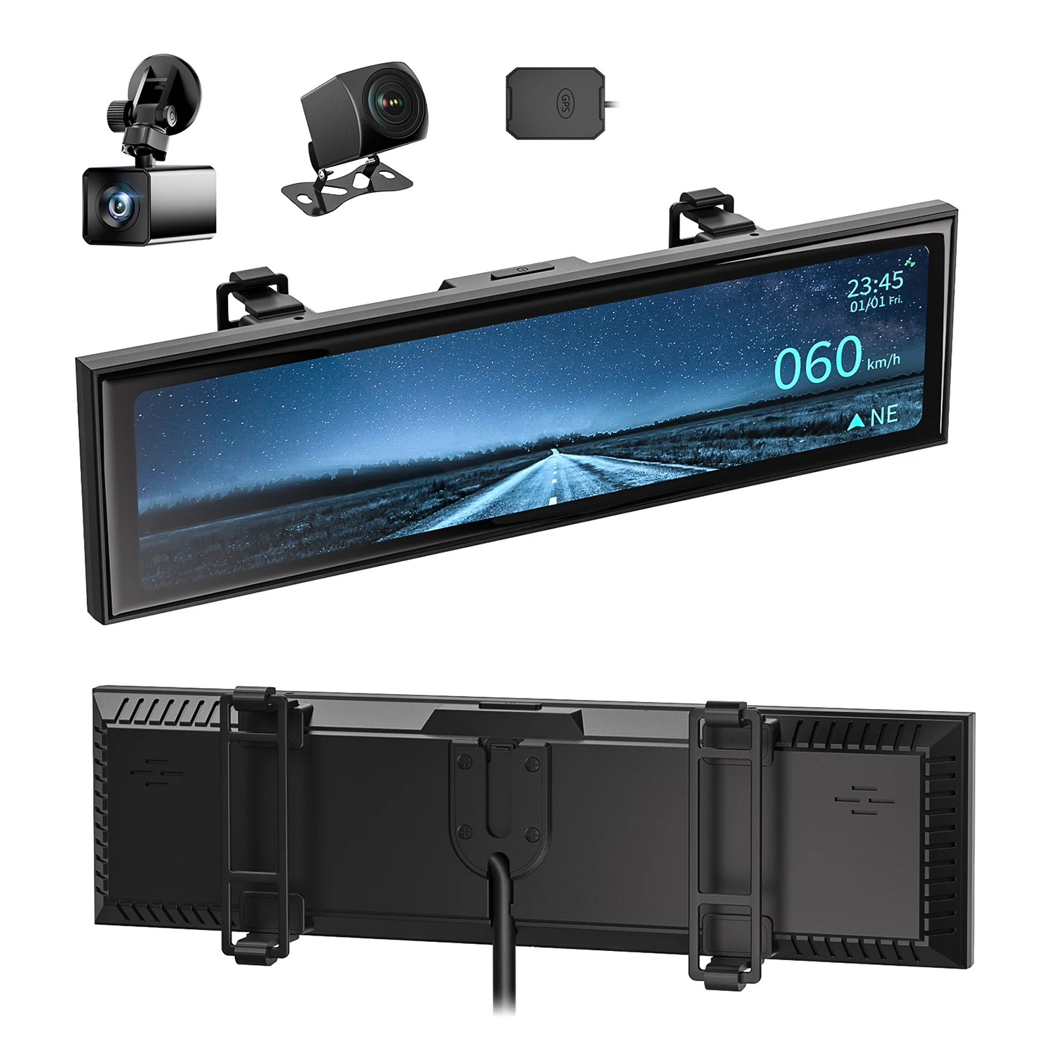 AKEEYO двойной объектив 24-часовая запись Wi-Fi видеорегистратор автомобильная 4k