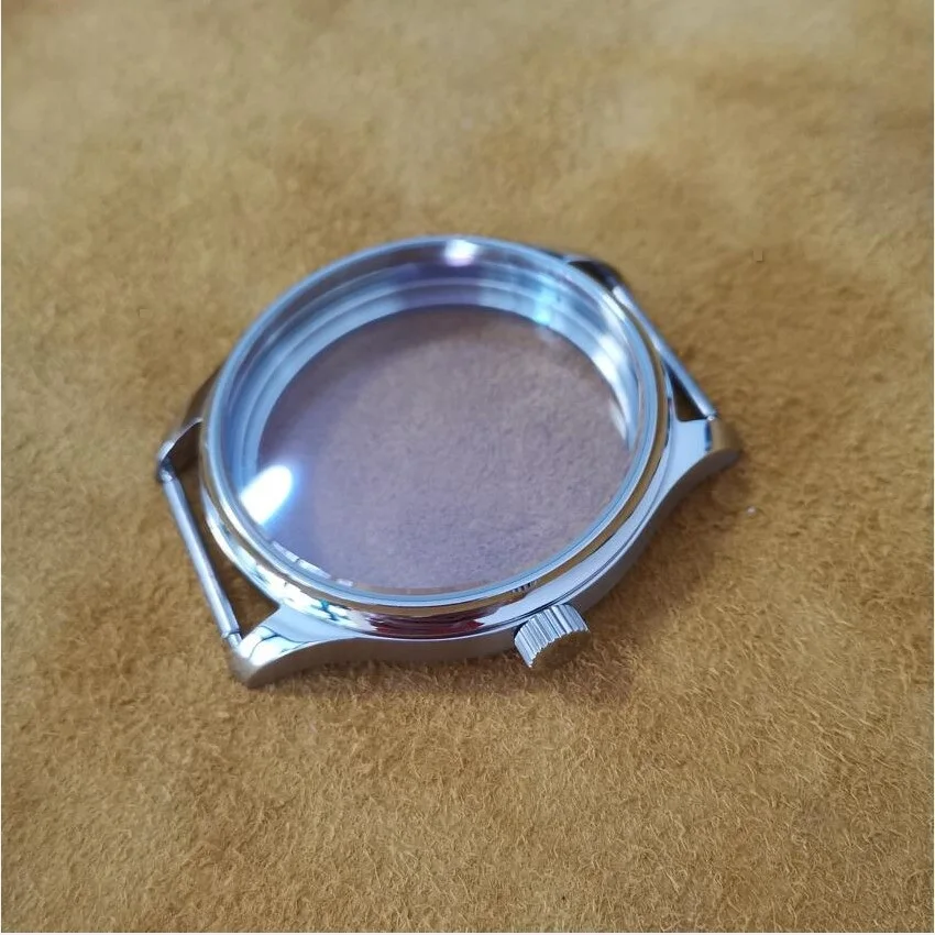 

44mm Pilot 316L Stainless Steel Watch Case Mineral Glass Or Sapphire Crystal Suitable For ETA6497/6498 /ST3600/3621 Movement