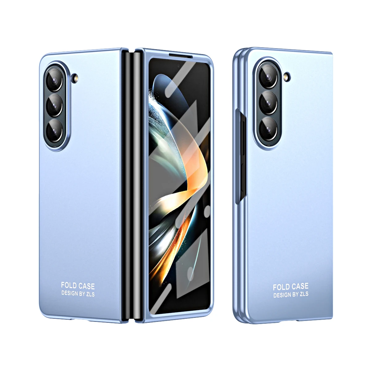 Electroplated Shell Film Integrated Folding Screen Protective Case For Samsung Galaxy Z Fold5 Frosted Anti-fingerprint Phonecase