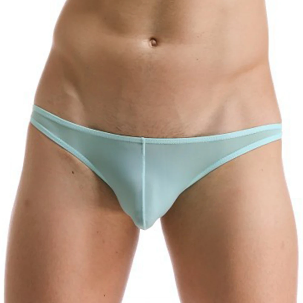 

Ice Silk Bikini Brief Men Breathable Comfort Thin Underwear See Through Pouch Underpants Transparent Stretchy Seamless Panties