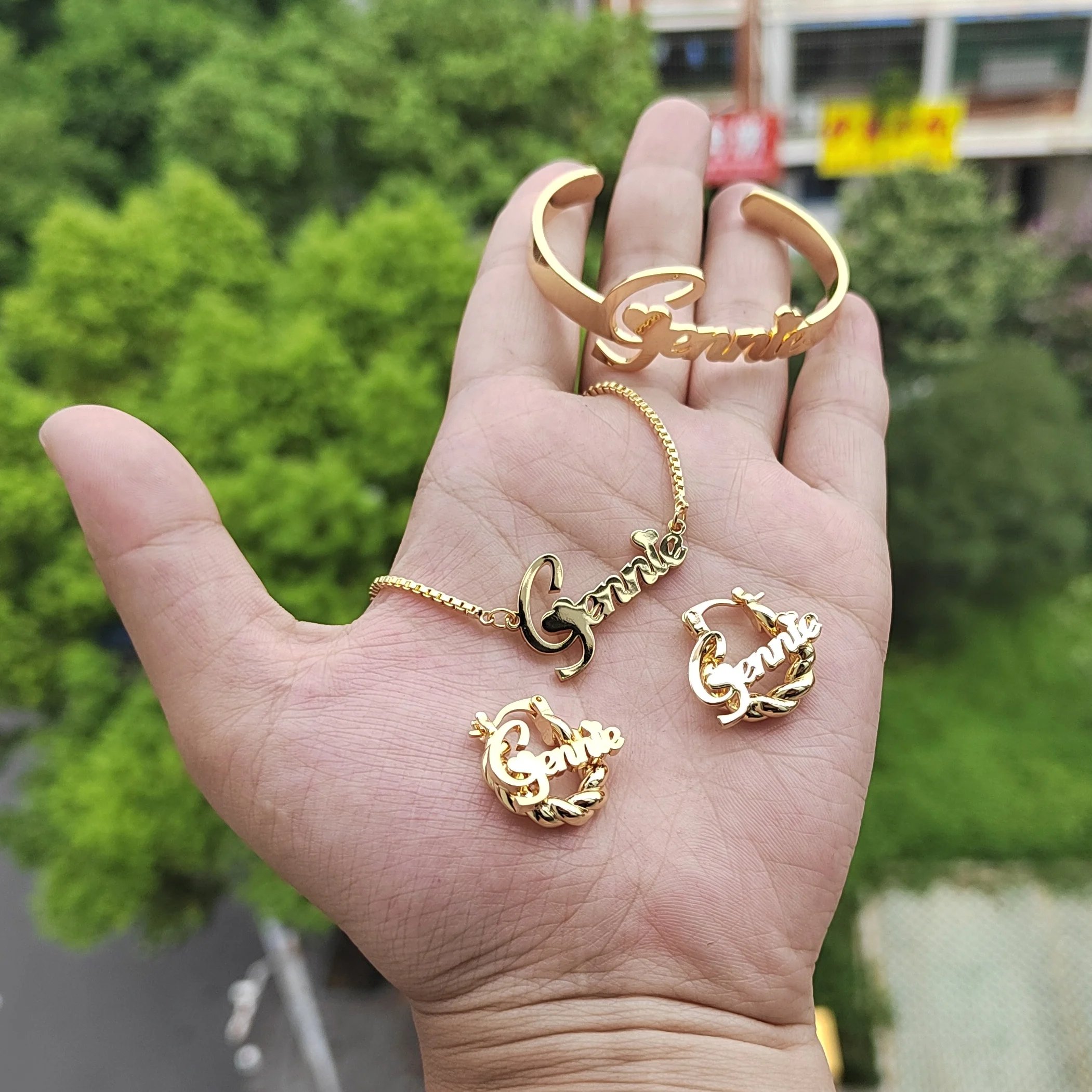 Набор ювелирных изделий HIYONG с именем на заказ