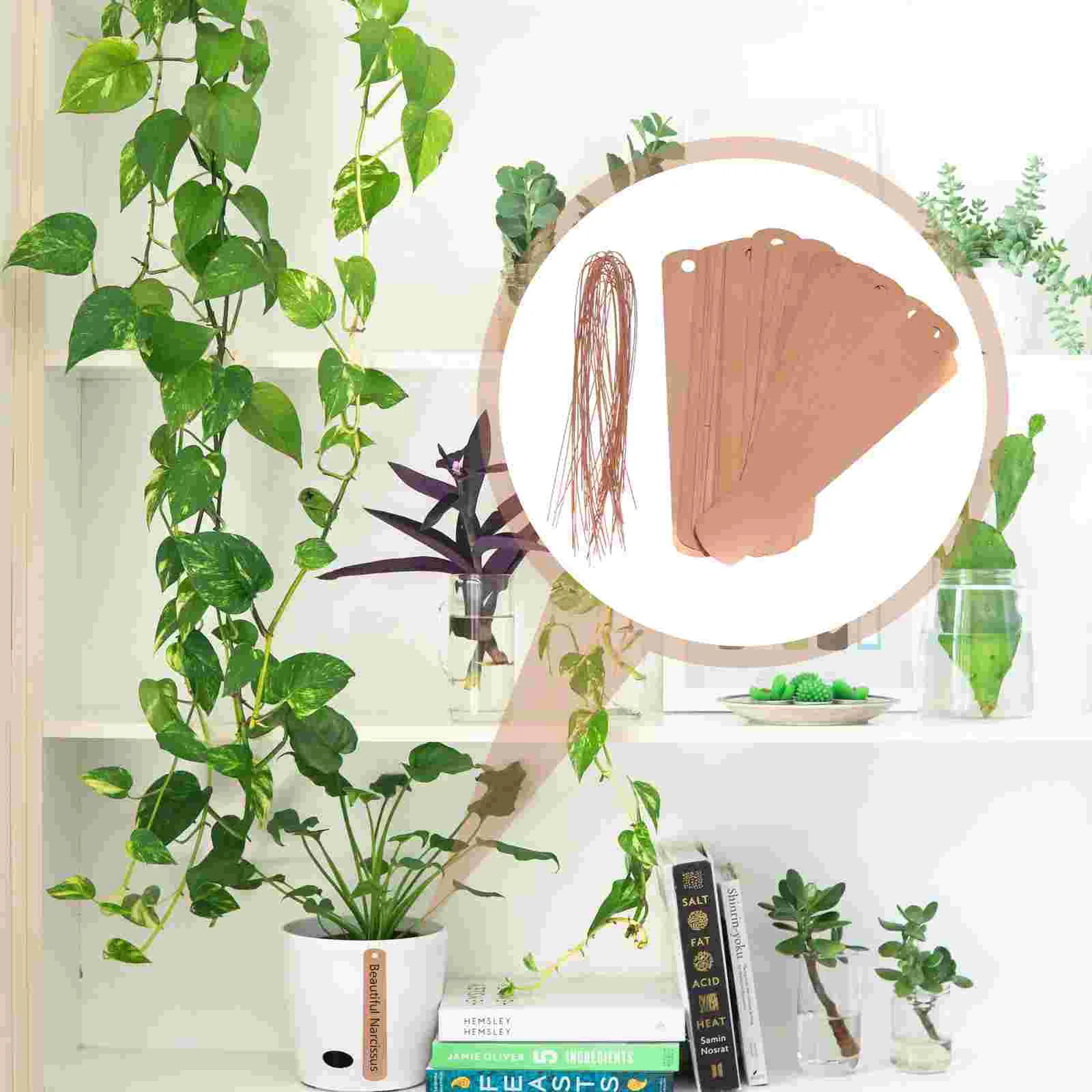 30 комплектов подвесных горшков для растений тепличный знак медная тарелка