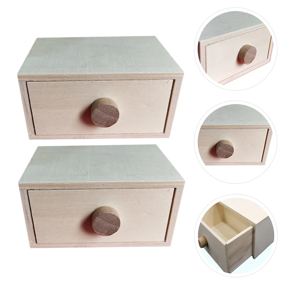 

2pcs Rectangular Simple and High-capacity Drawer Home Sundries Organizer Decor