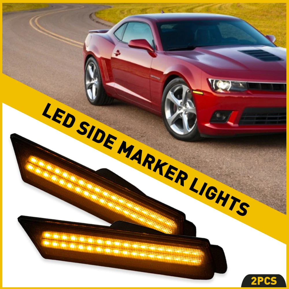 

OXILAM 2X Led Fender Bulb Turn Signal Light For 2010-2015 Chevrolet Camaro LS | LT | SS | Z/28 | ZL1 Side Marker Indicator Lamp