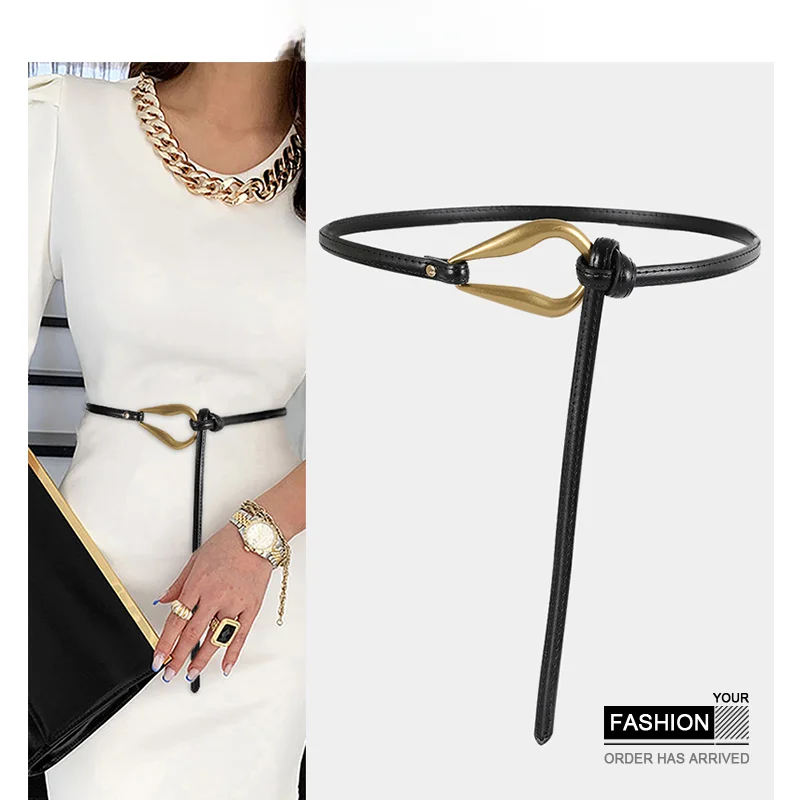 Женский ремень из натуральной кожи с застежкой-пряжкой