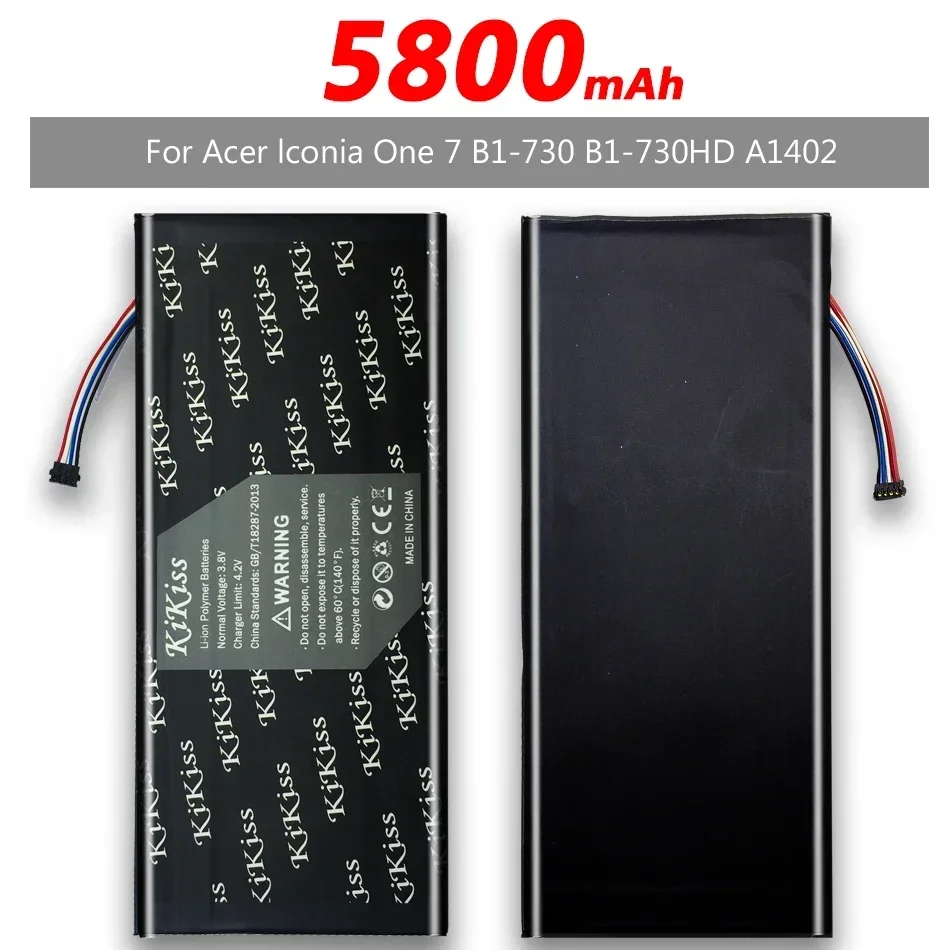 Литий-ионный полимерный аккумулятор для планшета 5800 мач KiKiss MLP2964137 Acer Iconia One 7 B1-730