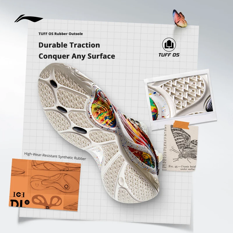 Фото Мужские баскетбольные кроссовки Li-Ning WADE DLO 1 On Court, легкие и стабильные кроссовки с подкладкой, профессиональные кроссовки ABPV009 №4