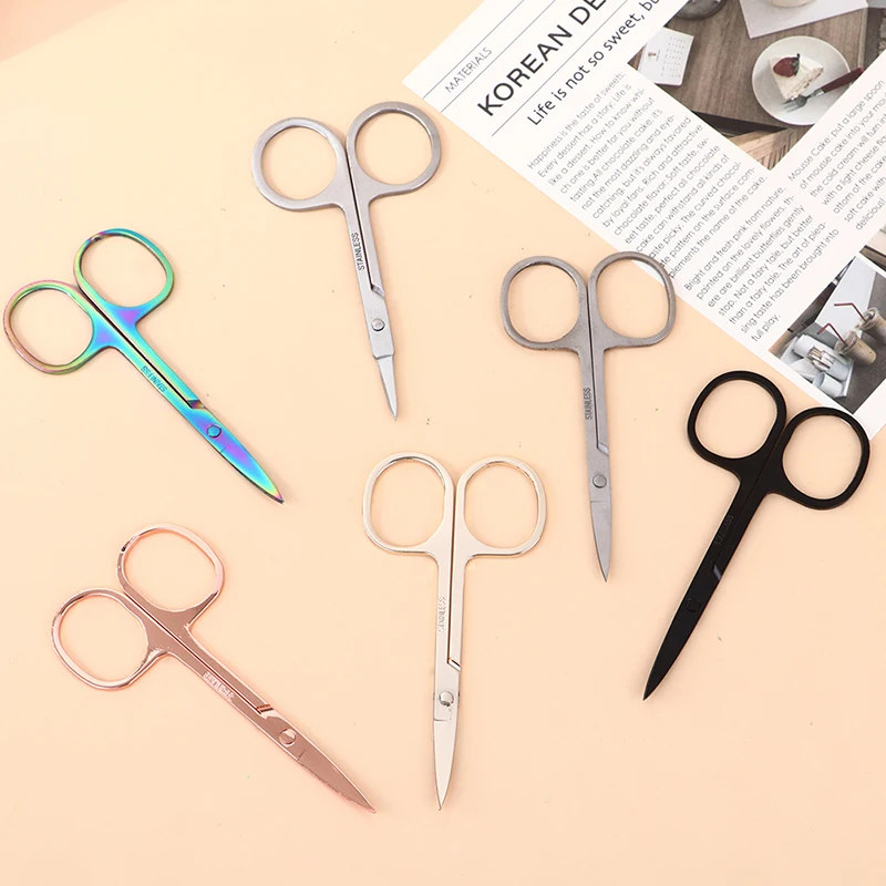 

Small Nail Tools Eyebrow Nose Hair Scissors Cut Manicure Facial Trimming Tweezer