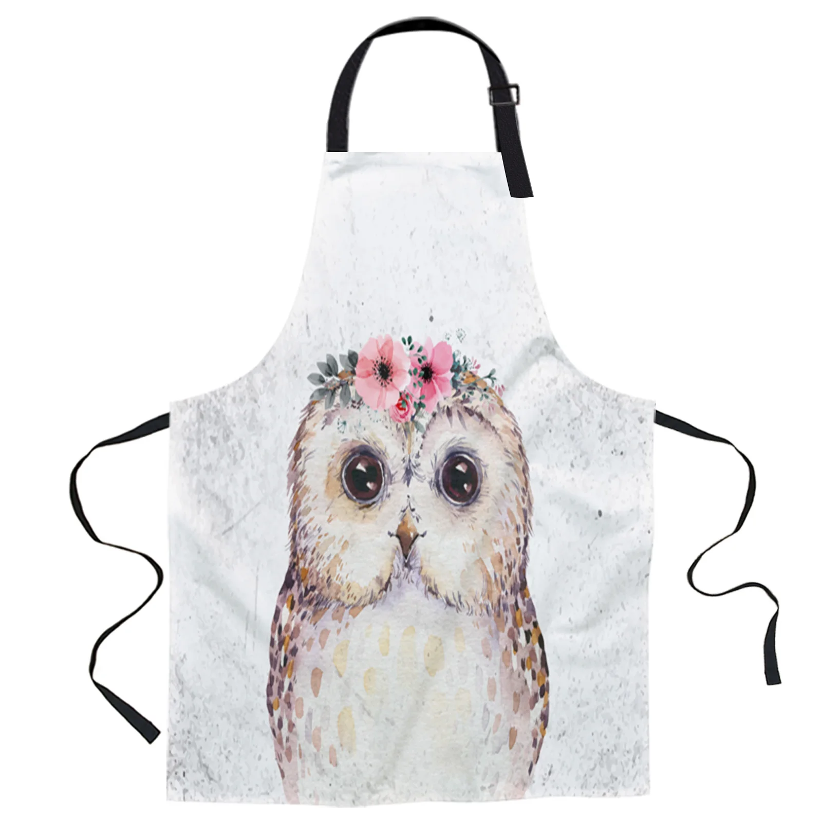 

Сова акварель животных с цветами кухня маникюрный салон фартук для мамы и дочки, для женщин и мужчин, для детей, одежда для сна, фартуки ужин ...