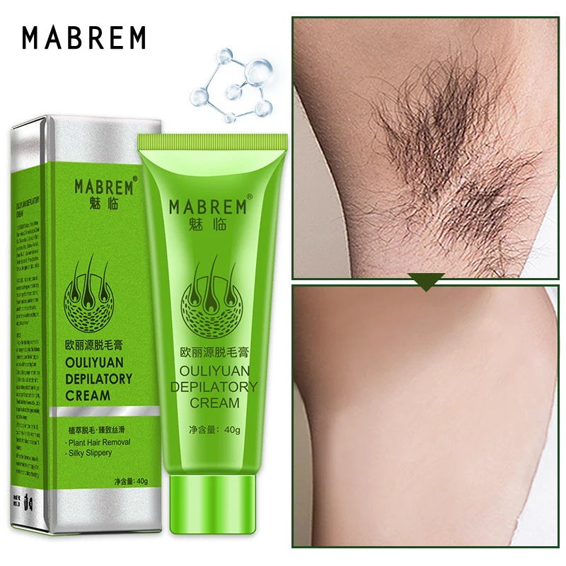 

MABREM Hair Removal Cream Painless Hair Remover For Armpit Legs and Arms Skin Care Body Care Depilatory Cream 40g For Men Women