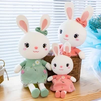 3050cm rabbit plush dolls baby cute animal dolls soft cotton stuffed home soft toys sleeping mate stuffed toys pink kawaii