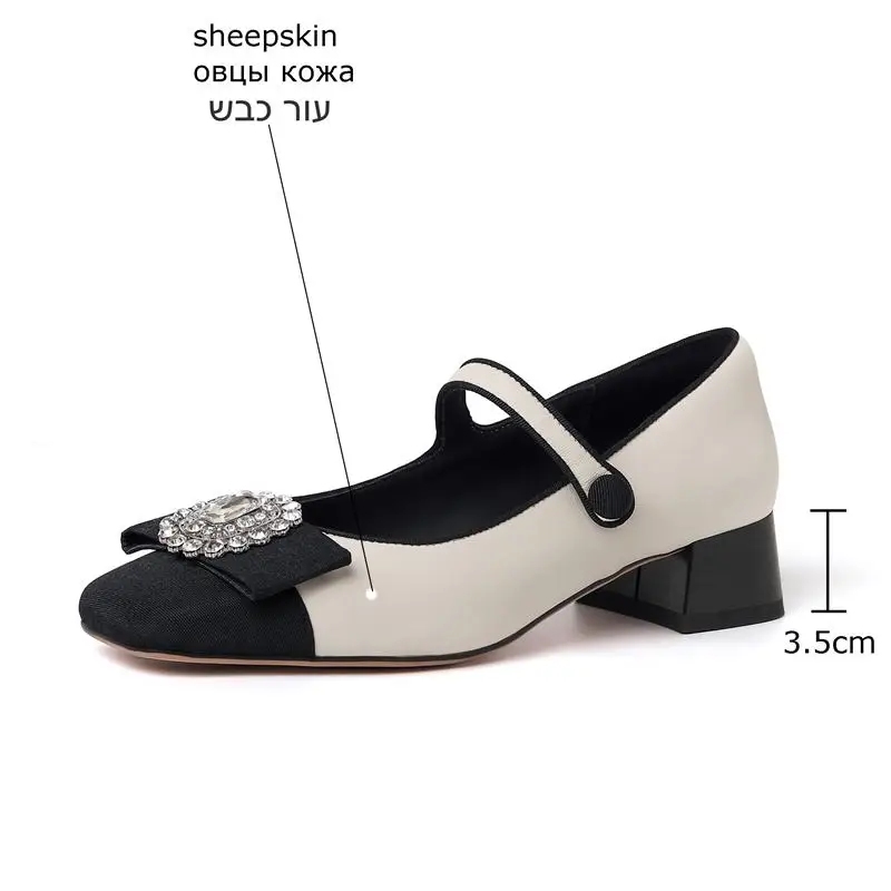 Size 33-40 Natural Genuine Leather Women Heels Shoes Print Designs Birthday Party Wedding Shoes Fashion High Heel Shoes