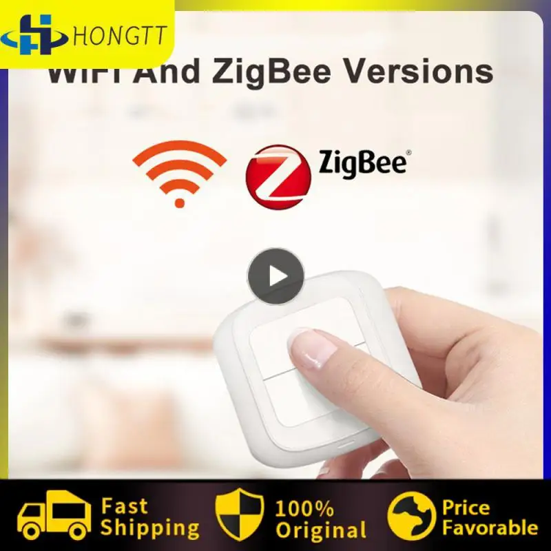 

1~6PCS Functional Easy Installation Smart Switches For Home Automation Versatile Two-button Remote Control Stylish Design Switch