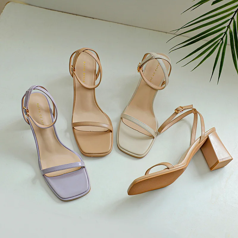 

Босоножки женские на высоком квадратном каблуке, сандалии из мягкой искусственной кожи с перекрестными ремешками, пикантные элегантные босоножки под платье, лето