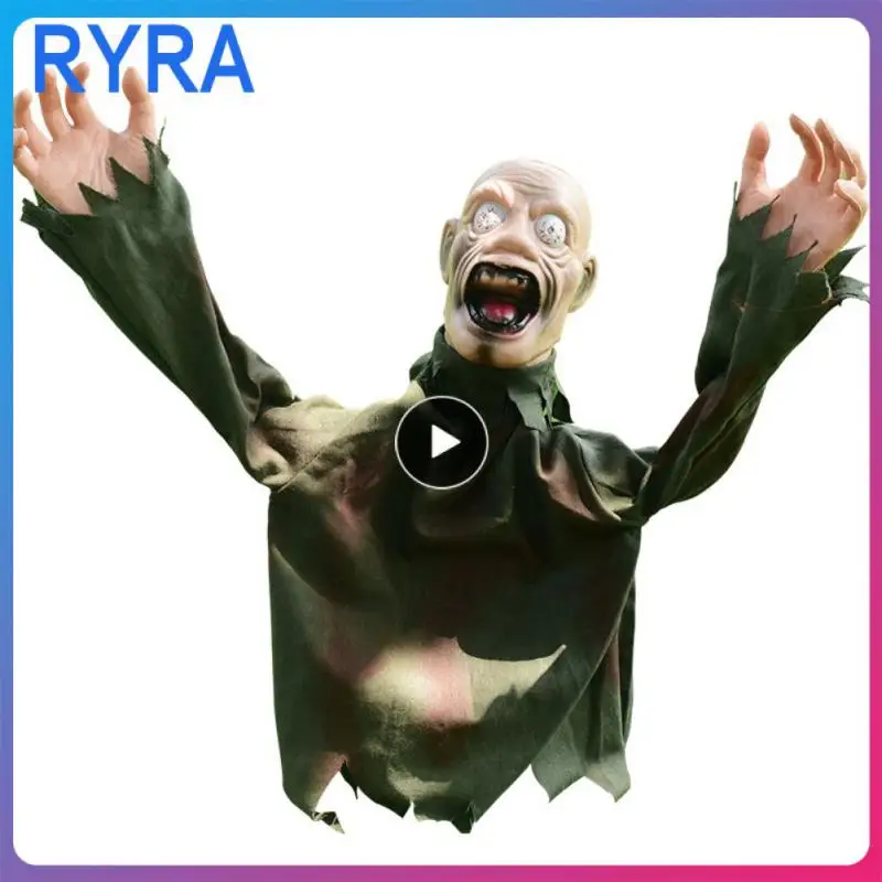 

Led Skull Eyes Horror Decor Scary Doll Eyes Glow Sound Sensing Voice-controlled Decorative Swing Ghost Creative Scary Prop