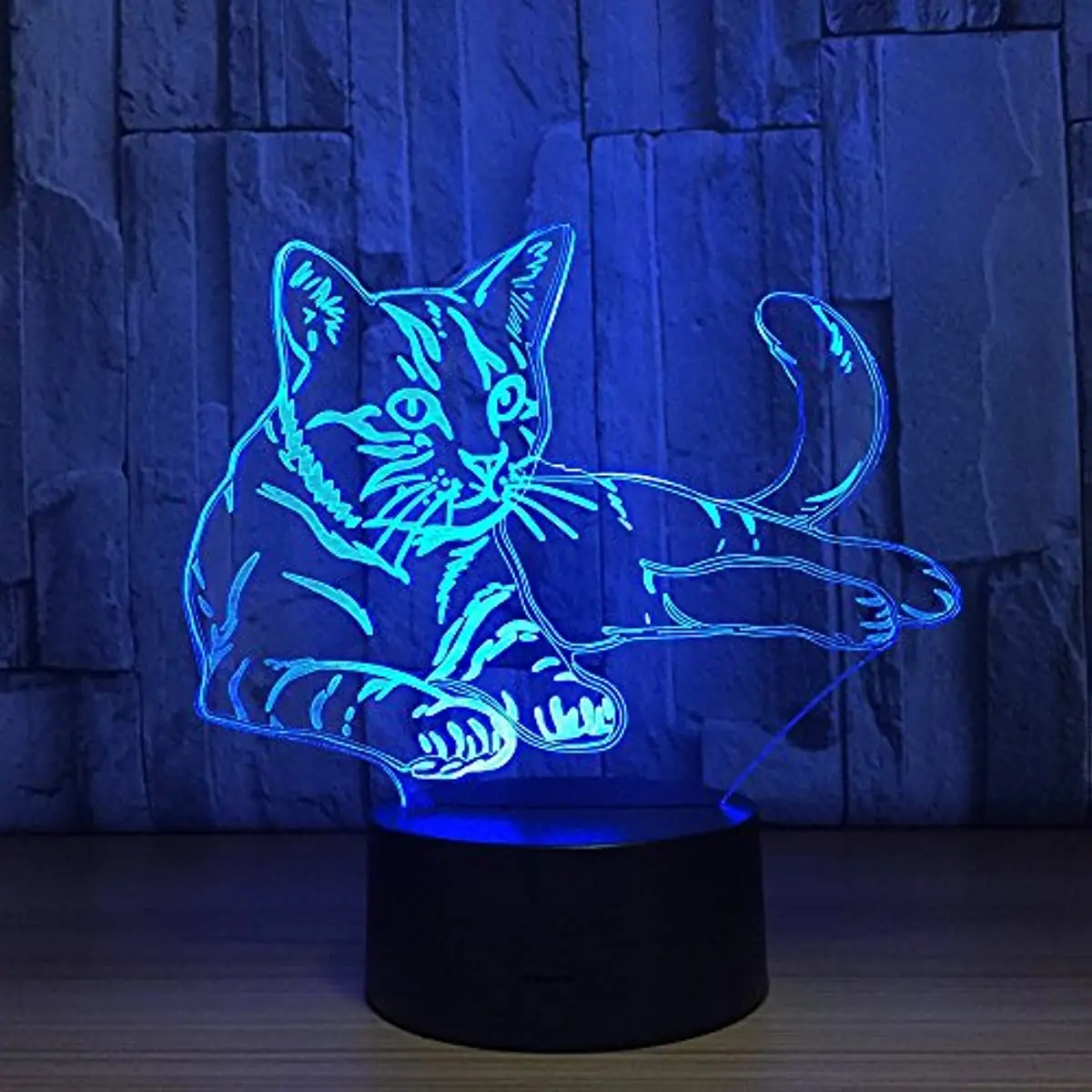 

Nighdn Cat Night Lamp 7 Colour Changing Home Room Decor 3D Visual Illusion LED Table Lamp for Kids Toy Christmas Birthday Gifts