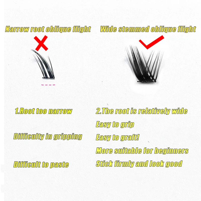 8 рядов 3D пушистый одиночный кластер наращивание ресниц Сегментированный