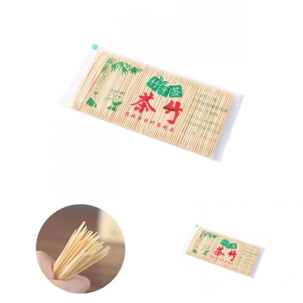 

1000Pcs/Set Dinner Toothpick Natural Disposable Burr Free Multi-use Anti-slid Food Toothpick Fruit Toothpick for Party