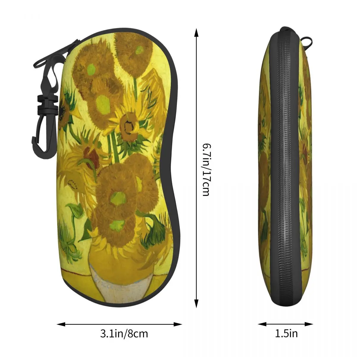 Аксессуары для очков чехол солнцезащитных Подсолнухи искусство аксессуары