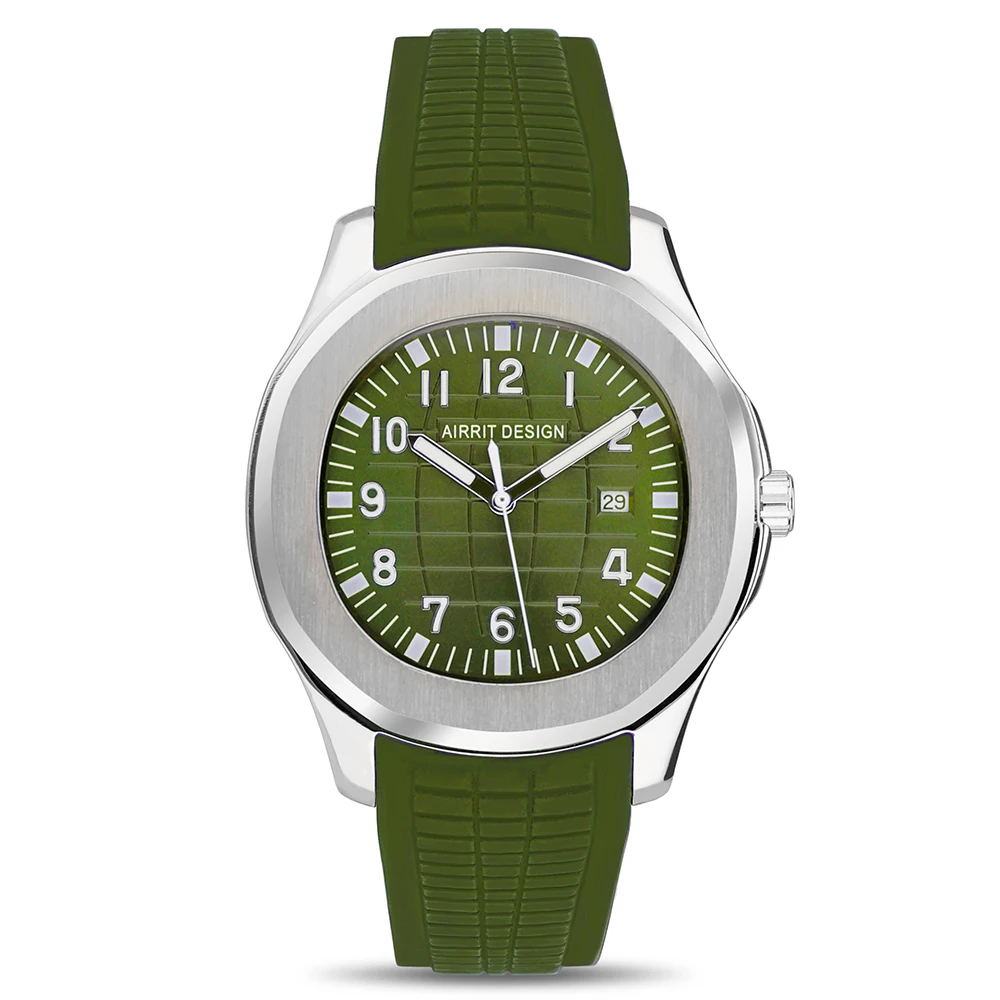 

High Quality Quartz Watch Rubber Waterproof 30M Watches Business Fashion Japan Quartz Movement Auto Date man watch free shipping