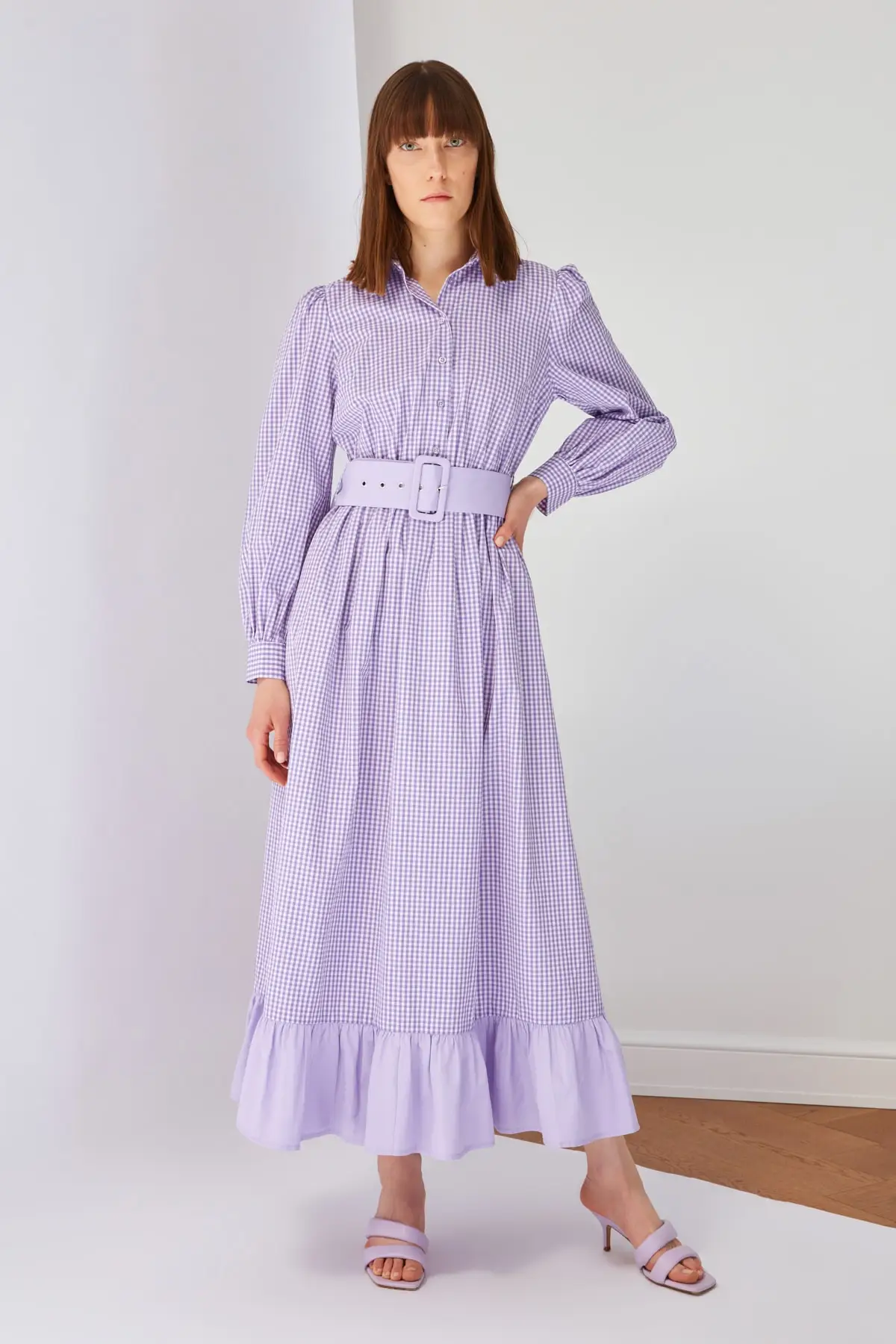 

Trendyol Shirt Collar Plaid Dress TCTSS21EL3883
