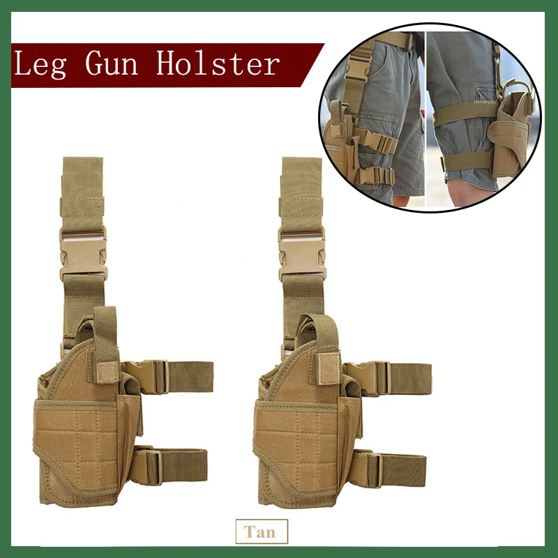 

Universal Drop Leg Gun Holster Airsoft Puttee Thigh Pouch Right Handed Tactical Thigh Pistol Bag for Glock Legs Harness