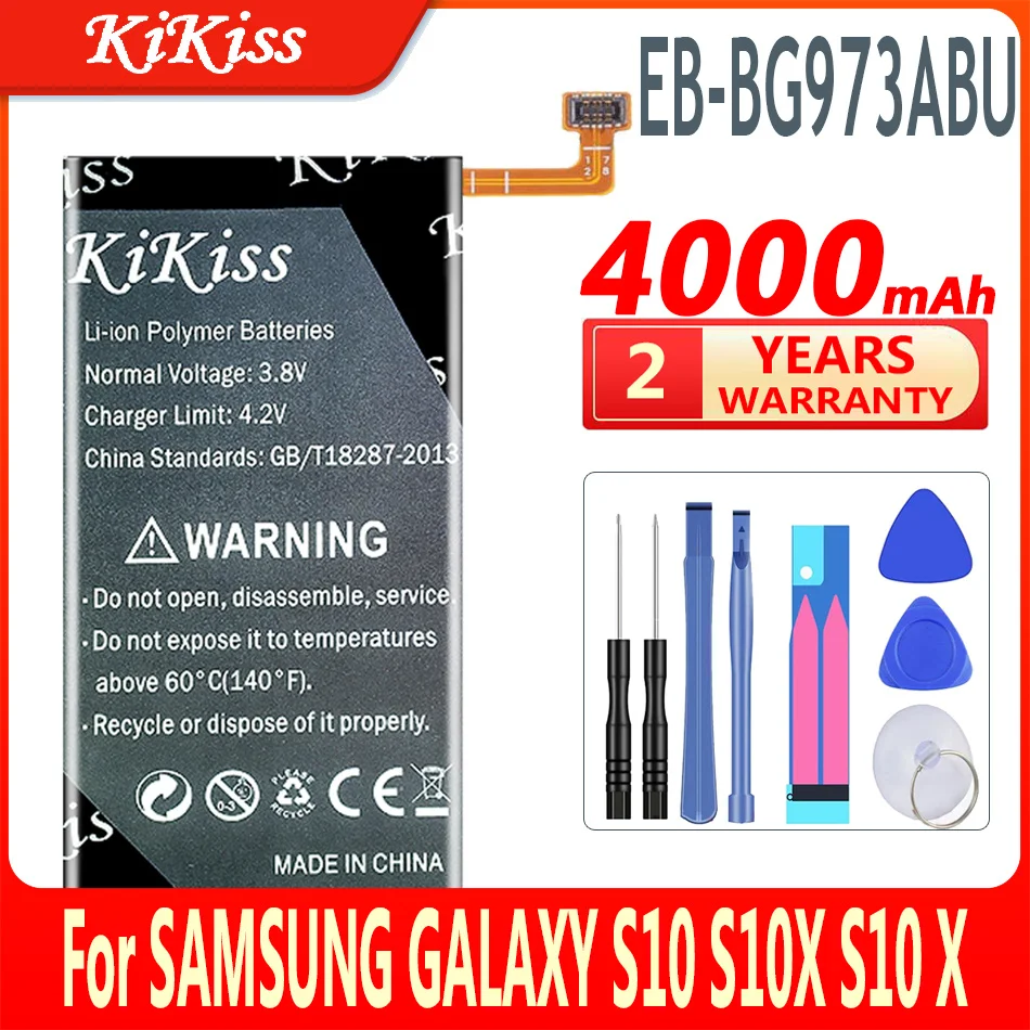 

KiKiss EB-BG973ABU battery For Samsung GALAXY S10 S10 X S10X SM-G9730 G9730 SM-G973 G973F G973U G973W Mobile Phone + Tools